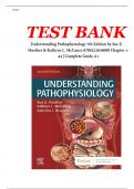 Test Bank for Understanding Pathophysiology 7th Edition by Sue E. Huether & Kathryn L. McCance 9780323639088 Chapter 1-44 | Complete Guide A+