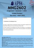 MNG2602 Assignment 1 (ANSWERS) Semester 1 2025 - DISTINCTION GUARANTEED