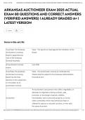 ARKANSAS AUCTIONEER EXAM 2025 ACTUAL EXAM 80 QUESTIONS AND CORRECT ANSWERS (VERIFIED ANSWERS) | ALREADY GRADED A+ | LATEST VERSION