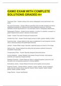 GXMO EXAM WITH COMPLETE SOLUTIONS GRADED A+