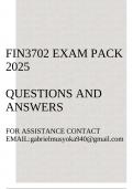 FIN3702 Exam pack 2025(Working Capital Management)