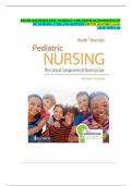 PEDIATRIC NURSING THE CRITICAL COMPONENTS OF NURSING CARE 2ND EDITION RUDD TEST BANK QUESTIONS AND ANSWERS GRADED A+| |LATEST UPDATE| |2025-26|