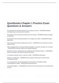 Quickbooks-Chapter 1 Practice Exam Questions & Answers