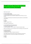 GXMO Exam Review Questions with All Correct Answers 