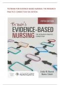 COMPLETE TEST BANK: Brown's Evidence-Based Nursing: The Research-Practice Connection 5th Edition by Emily W. Nowak