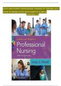 TEST BANK For Leddy & Pepper’s Professional Nursing, 10th Edition by Lucy Hood, Verified Chapters 1 - 22, Complete Newest Vers