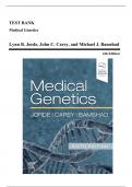 Test Bank - Medical Genetics, 6th Edition (Jorde, 2020), Chapter 1-12 | All Chapters