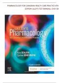 4TH EDITION LILLEY’S TEST BANKPHARMACOLOGY FOR CANADIAN HEALTH CARE PRACTICE 4TH EDITION LILLEY’S TEST BANK/ALL CHS 1-58