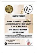  IRM1501 Assignment 1 (COMPLETE ANSWERS) Semester 1 2025 (826977 ) - DUE 19 March 2025; 100% Correct.solutions and explanations. {Two essays provided}