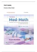 Test bank for med math calculation preperation and administration