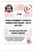 IOP4861 Assignment 2 (COMPLETE ANSWERS) 2025 (147508) - DUE 26 May 2025; 100% Correct solutions and explanations.[Three different essays provided}