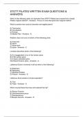 STOTT PILATES WRITTEN EXAM QUESTIONS & ANSWERS