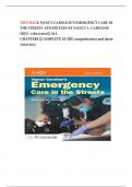 Test Bank For Nancy Caroline’s Emergency Care in the Streets, 9th Edition by Nancy Caroline, All Chapters 1 - 53 || LATEST 2024|2025