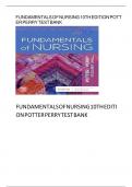 Fundamentals of Nursing 10th Edition Potter Perry Test Bank