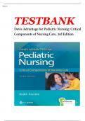 TESTBANK Davis Advantage for Pediatric Nursing: Critical Components of Nursing Care, 3rd Edition 