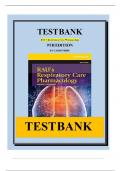 TEST BANK RAU’S RESPIRATORY CARE PHARMACOLOGY 9TH EDITION BY GARDENHIRE ALL CHAPTERS COVERED QUESTIONS AND ANSWERS GRADED A+ |LATEST UPDATE| |2025-26|