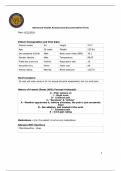  WGU D117 Advanced Health Assessment Documentation Form|2025 Update with complete solution