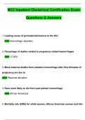 NCC Inpatient Obstetrical Certification Actual 2025 Exam Questions & Verified Answers 100% Correct (2025 / 2026) Verified by Experts.