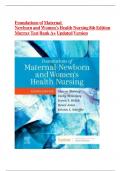 Test Bank For Foundations of maternal newborn and women s health nursing 8th edition murray test bank