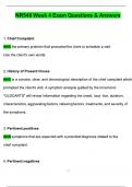 Exam : NR548/ NR 548 (NEW Update 2025 / 2026) Psychiatric Assessment for the PMHNP |Weeks 4 | Complete Guide with Questions and Verified Answers| 100% Correct- Chamberlain. NR548 Exam 1-10 study guide Chamberlain 2025. NR 548 Week 1-8 complete course mate