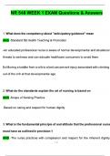 NR 548 Exam Weeks 1 Psychiatric Assessment for the PMHNP Complete Guide with Questions and Verified Answers| 100% Correct- Chamberlain.