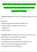 NR 548 Exam 2 Psychiatric Assessment for the PMHNP Complete Guide with Questions and Verified Answers| 100% Correct- Chamberlain