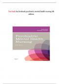 Test Bank for Psychiatric Mental Health Nursing 5th Edition by Katherine M. Fortinash ISBN 9780323075725 Chapter 1-30 | Complete Guide A+