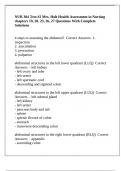 NUR 304 William Carey University -NUR 304 Test #2 Mrs. Holt Health Assessment in Nursing chapters 19, 20, 23, 26, 27 Questions With Complete Solutions