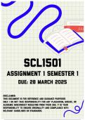 SCL1501 Assignment 1 Semester 1 | Due 28 March 2025