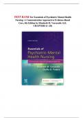 TEST BANK For Essentials of Psychiatric Mental Health Nursing: A Communication Approach to Evidence-Based Care, 4th Edition by Elizabeth M. Varcarolis ALL CHAPTERS (1- 28) || Updated 2025