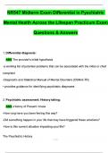 NR 547 Midterm Exam Actual 2025 Differential Diagnosis in Psychiatric-Mental Health across the Lifespan Practicum | 2025 / 2026 Questions and Answers | 100% Correct | Grade A - Chamberlain