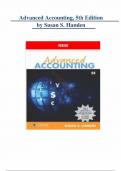  Advanced Accounting, 5th Edition by Susan S. Hamlen, All chapters covered, Graded A+