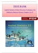 Test Bank for Applied Statistics II Basic Bivariate Techniques 3rd Edition by Rebecca Warner Verified Chapters 1 - 17 Questions With Complete Solutions.