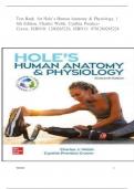 Test Bank for Hole’s Human Anatomy and Physiology, 16th Edition, Charles Welsh, Cynthia Prentice-Craver All 24 Chapters Covered and verified ISBN:9781264262885 Newest Edition