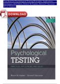 TEST BANK For Psychological Testing: Principles, Applications, and Issues, 9th Edition By M. Kaplan. (Complete Download). All Chapters 1-21 Latest Newest Edition Instant PDF DOWNLOAD