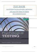 TEST BANK FOR PSYCHOLOGICAL TESTING PRINCIPLES, APPLICATIONS, AND ISSUES, 9TH EDITION, ROBERT M. KAPLAN, DENNIS P. SACCUZZO ALL CHAPTERS 1-21 COMPLETE NEWEST VERSION PDF