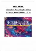 Test Bank for Intermediate Accounting, 3rd Edition by Elizabeth A. Gordon