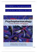 TEST BANK For Psychopharmacology: Drugs, the Brain, and Behavior, 4th Edition By Meyer Nursing, Verified Chapters 1 - 20, Complete Newest Version