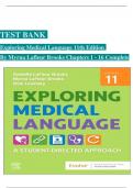 Test Bank For Exploring Medical Language: A Student-Directed Approach 11th Edition by Myrna LaFleur Brooks| 9780323711562| All Chapters 1-16|LATEST