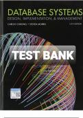 Test Bank for Database Systems Design, Implementation,& Management 13th Edition by Carlos Coronel & Steven Morris