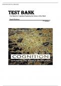 TEST BANK FOR Cognition: Exploring the Science of the Mind 7th Edition by Daniel Reisberg , ISBN: 9780393624137 |All Chapters Verified| Guide A+