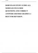 DO89 EXAM STUDY GUIDE ALL MODULES INCLUDED QUESTIONS AND CORRECT ANSWERS 2025/2026 GRADED A+ BEST FOR REVISION .