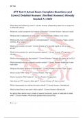 ATT Test 9 Actual Exam Complete Questions and Correct Detailed Answers (Verified Answers) Already Graded A+2025