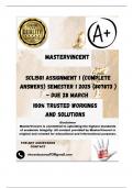 SCL1501 Assignment 1 (COMPLETE ANSWERS) Semester 1 2025 (807873 ) - DUE 28 March 2025; 100% Correct solutions and explanations. 