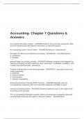 Accounting- Chapter 7 Questions & Answers