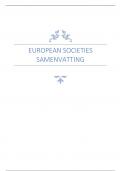 Samenvatting NL european socities - behaalde 14/20