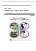 test bank for community health nursing a canadian perspective 5thedition by stamler