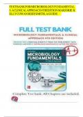 TEST BANK FOR MICROBIOLOGY FUNDAMENTA L S A CLINICAL APPROACH 4THEDITION MARJORIE  KELLY COWAN HEIDI SMITH,A GUIDE