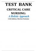 CRITICAL CARE NURSING A HOLISTIC APPROACH 11TH EDITION TEST BANK