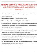 75 REAL ESTATE U FINAL EXAM QUESTIONS AND ANSWERS 2025 GRADED AND VERIFIED CORRETLY.pdf